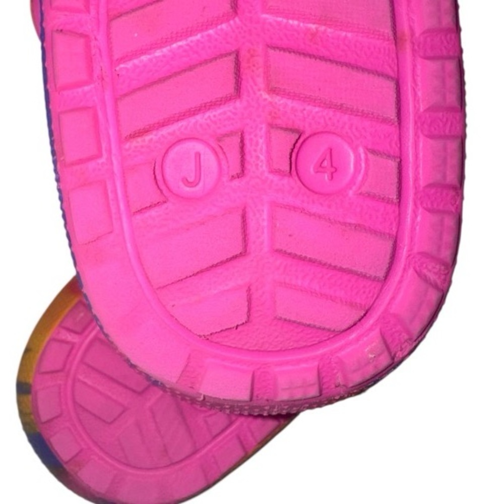 Crocs fur lined CLASSIC Tie Dye kids clogs shoes girl’s shoes size 4 - Picture 7 of 13